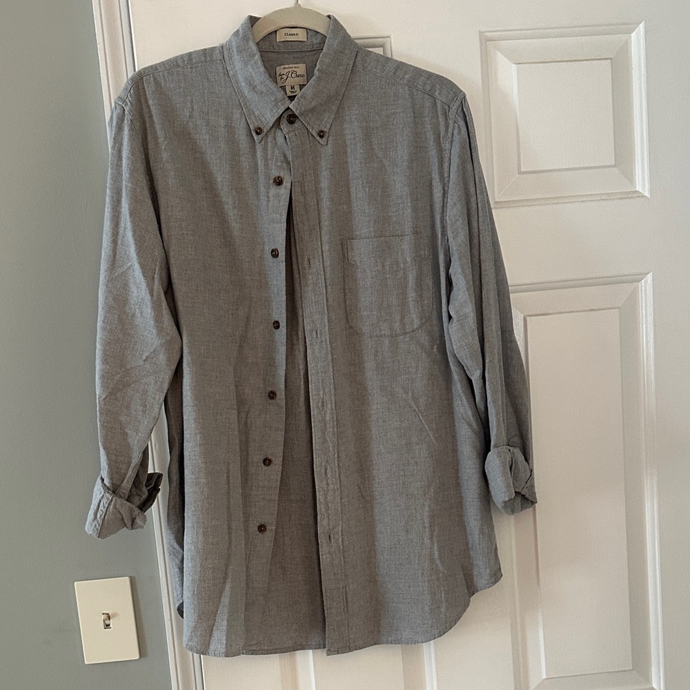 J. Crew Men's Charcoal Button Down Shirt